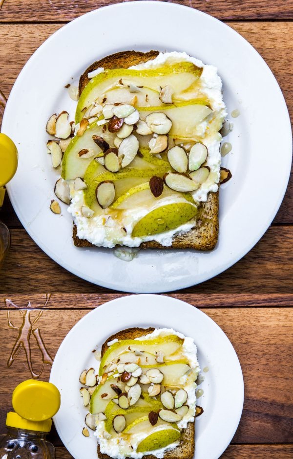 Ricotta Toast with Pears and Honey