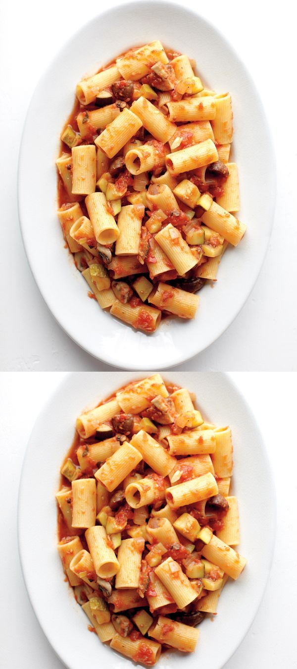 Rigatoni with Chunky Vegetable Sauce