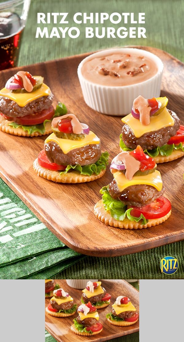 RITZ-Chipotle Cheeseburger Bites