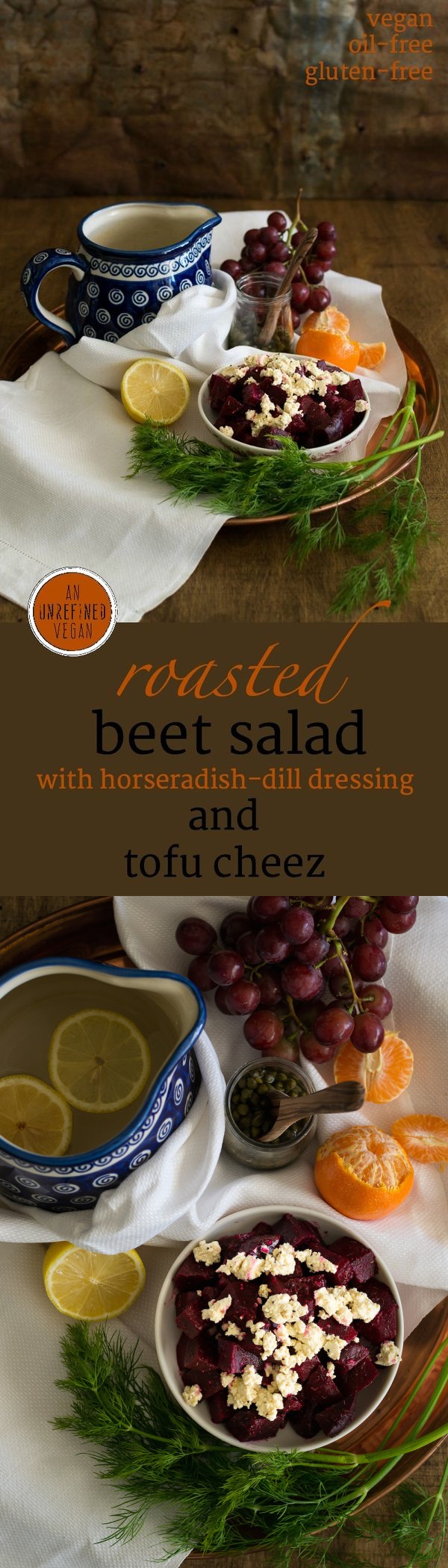 Roasted Beet Salad with Horseradish-Dill Dressing