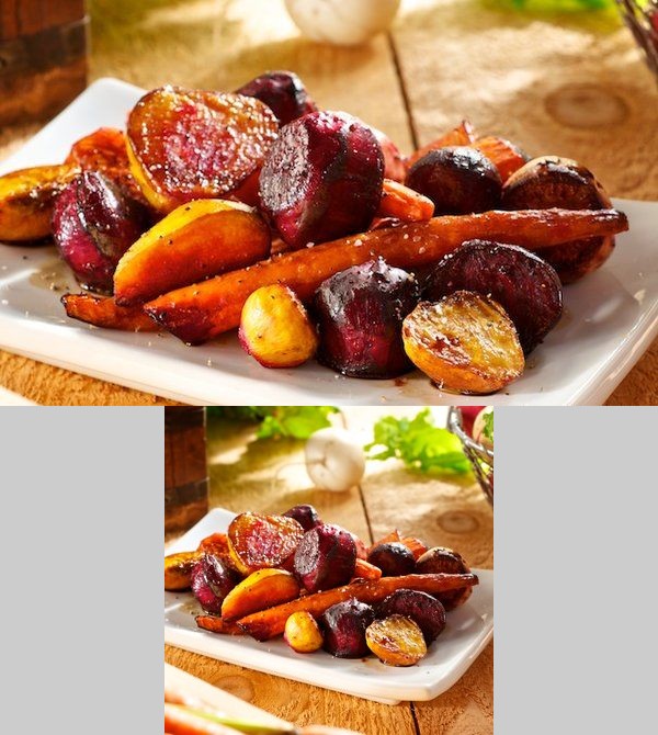 Roasted Beets, Carrots and Turnips with Balsamic Vinegar