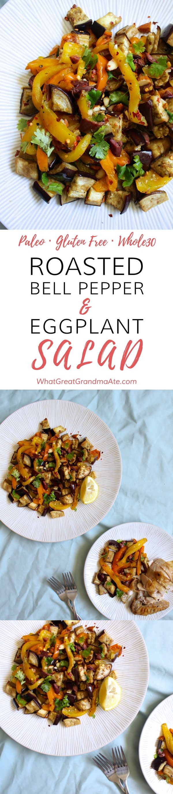 Roasted Bell Pepper & Eggplant Salad