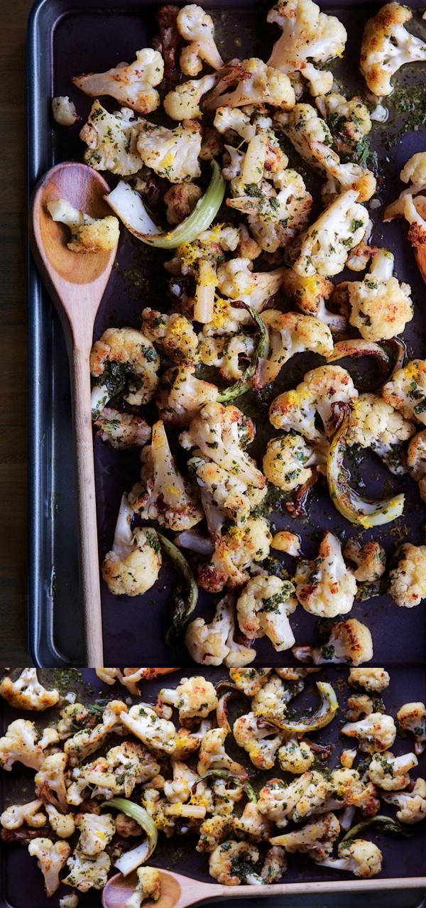 Roasted Cauliflower with Lemon-Parsley Dressing