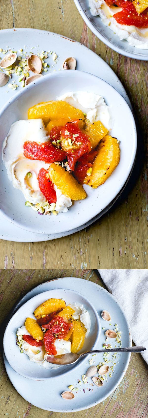 Roasted Citrus Bowls with Honey Mascarpone