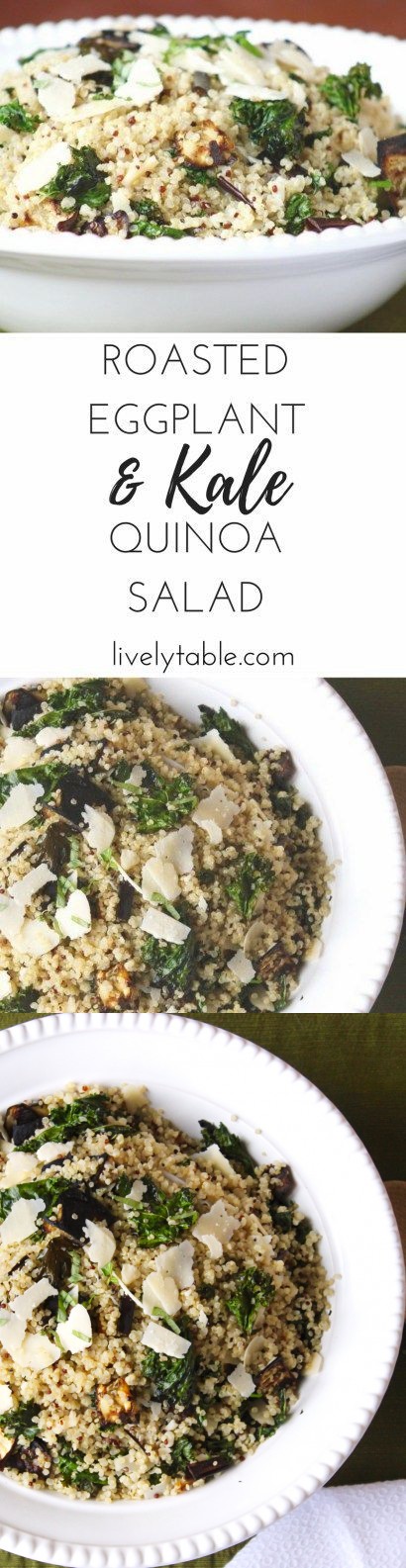 Roasted Eggplant Quinoa Salad