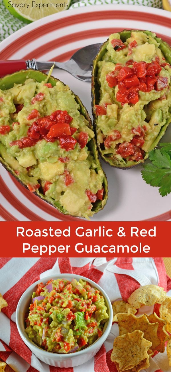 Roasted Garlic and Red Pepper Guacamole