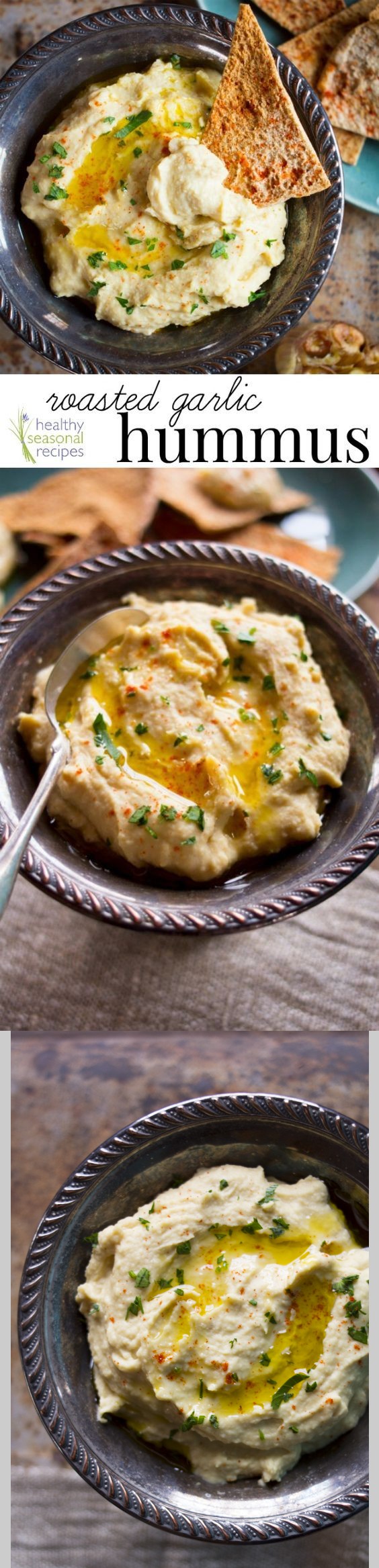 Roasted garlic hummus