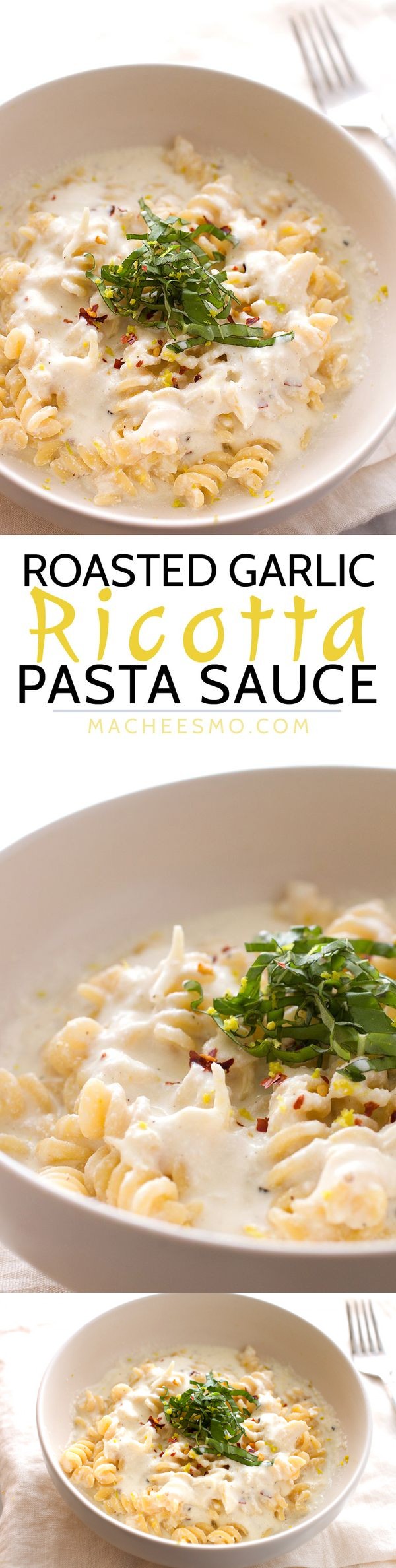 Roasted Garlic Ricotta Pasta Sauce