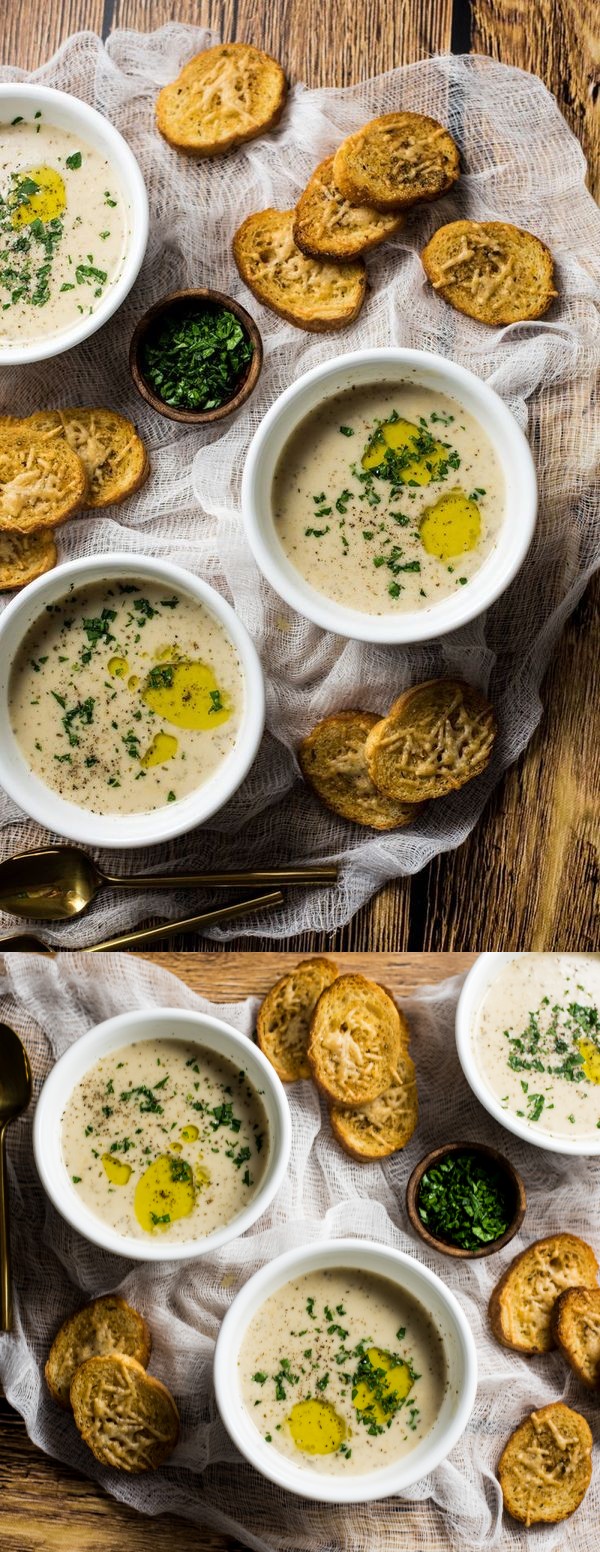 Roasted Garlic Soup with Chicken