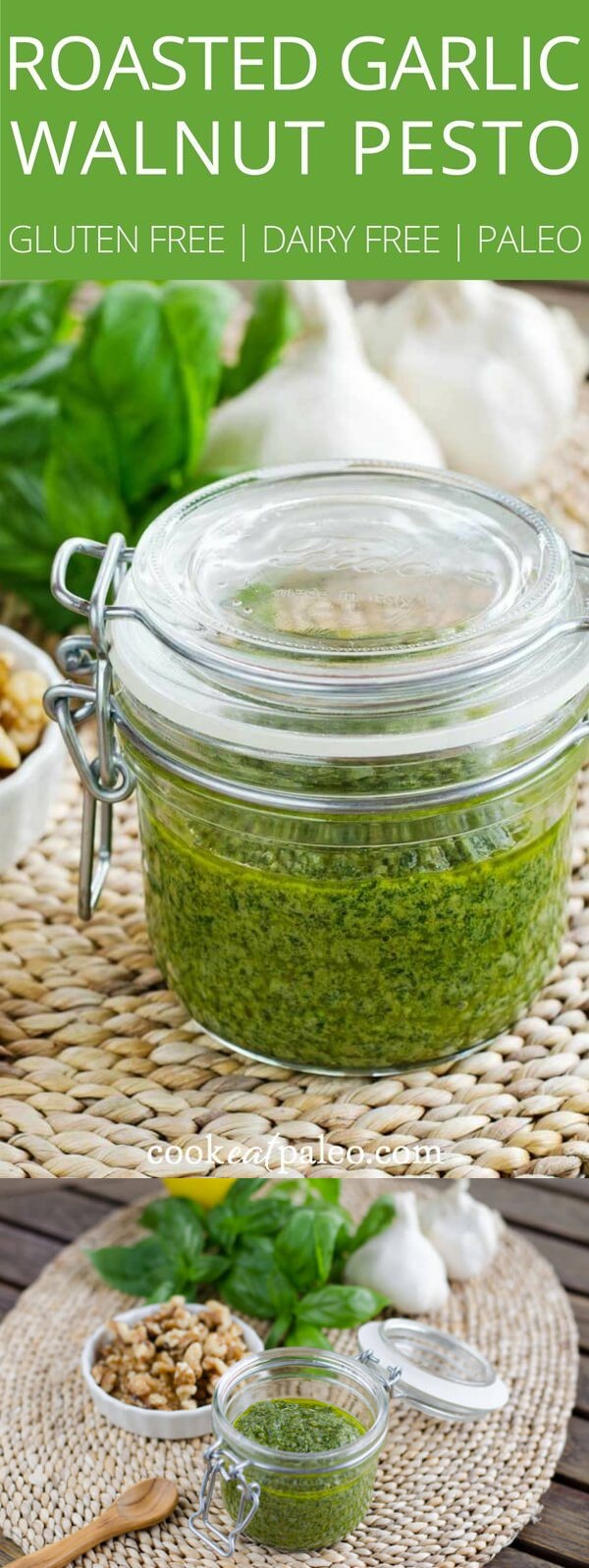 Roasted Garlic Walnut Pesto