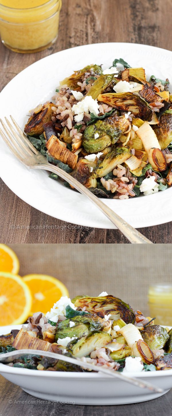 Roasted Honey Orange Brussels Sprouts Wild Rice Salad