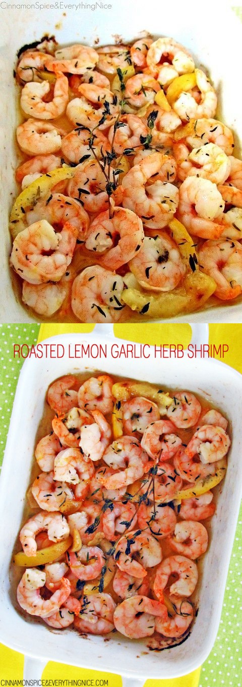 Roasted Lemon Garlic Herb Shrimp