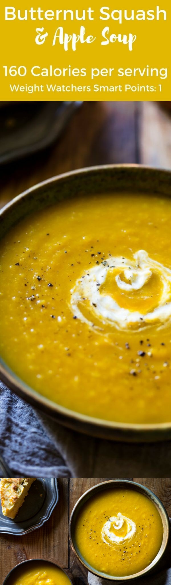 Roasted Paleo Butternut Squash and Apple soup