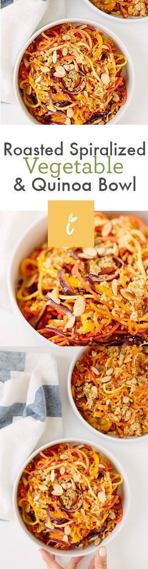 Roasted Spiralized Vegetable and Quinoa Bowl