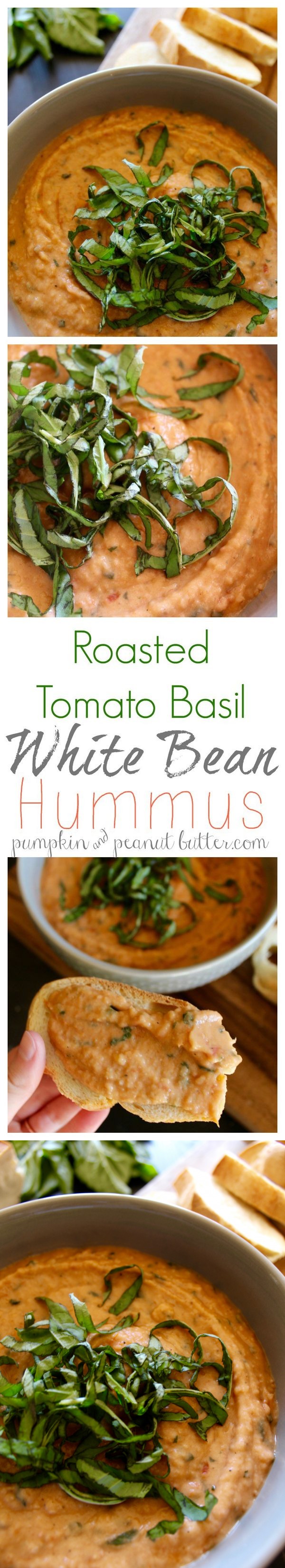 Roasted Tomato Basil White Bean Hummus