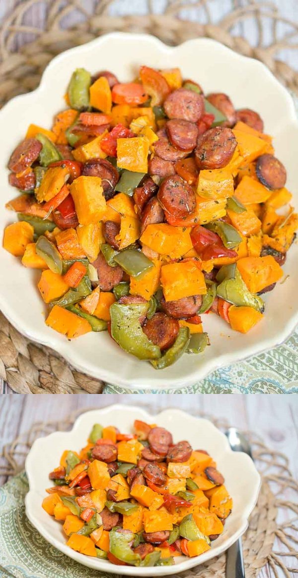 Roasted Vegetables and Sausage