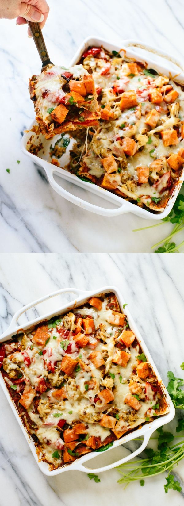 Roasted Veggie Enchilada Casserole