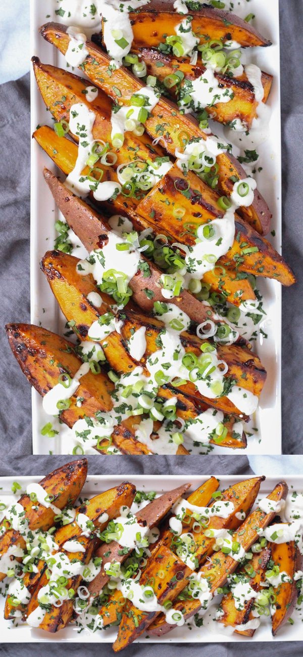 Roasted Yams with Lime Sunflower Seed Sauce