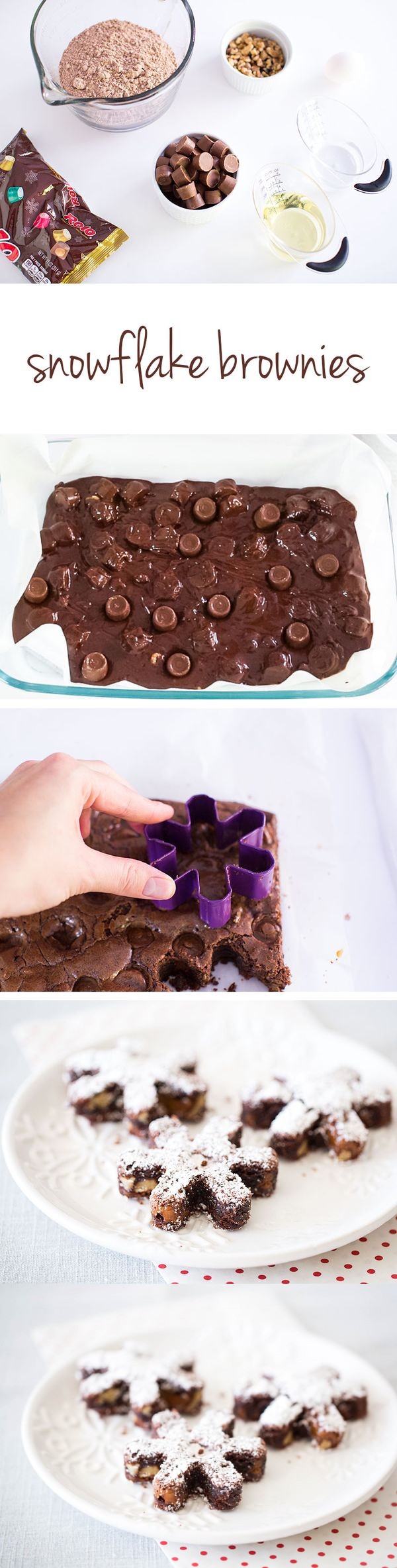 ROLO snowflake brownies