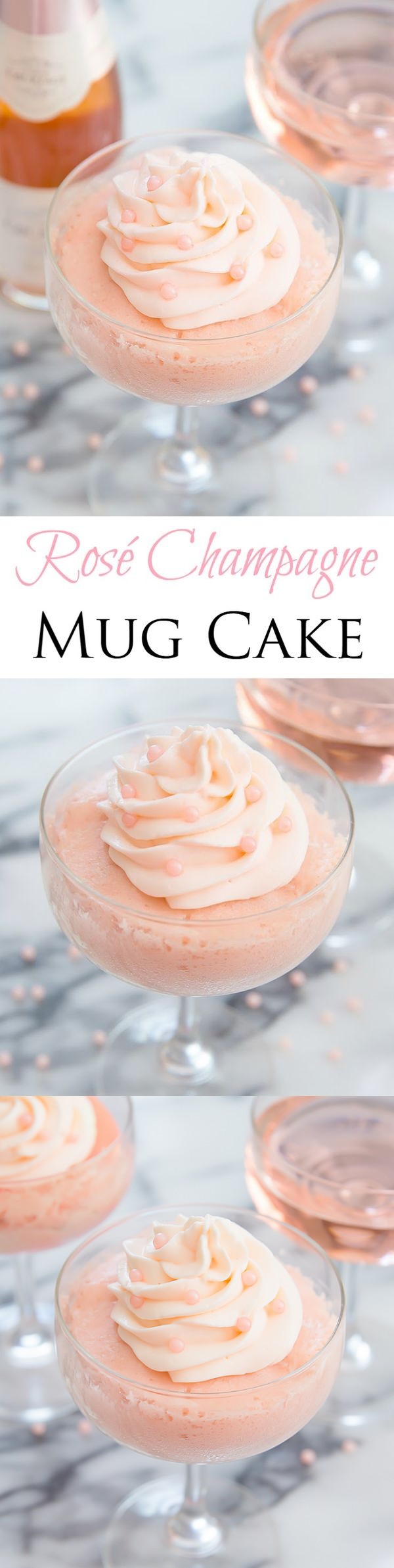 Rosé Champagne Mug Cake