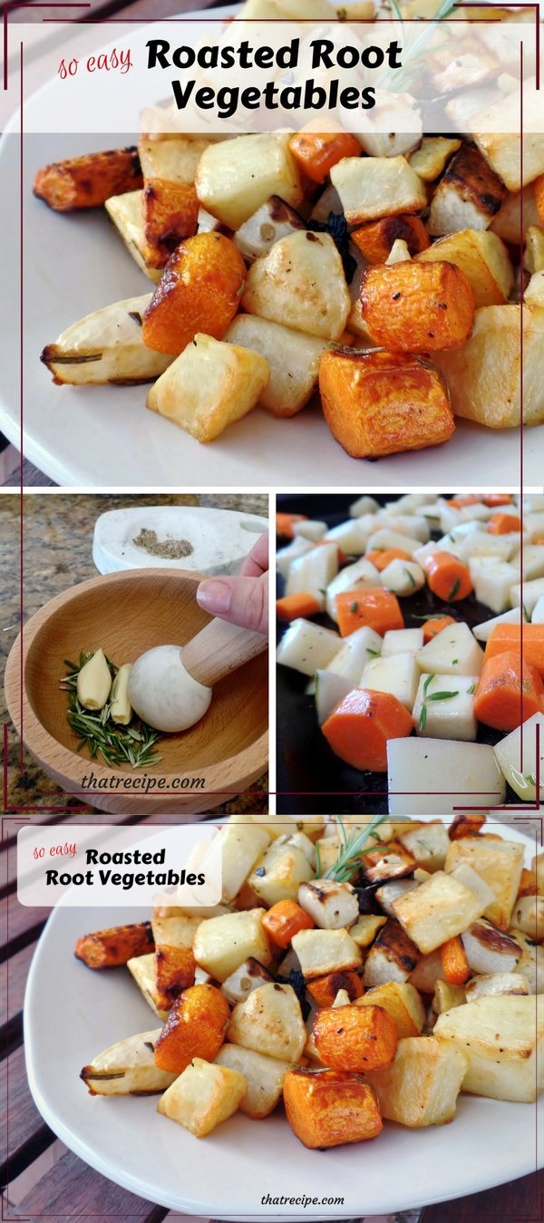 Rosemary Garlic Roasted Root Vegetables