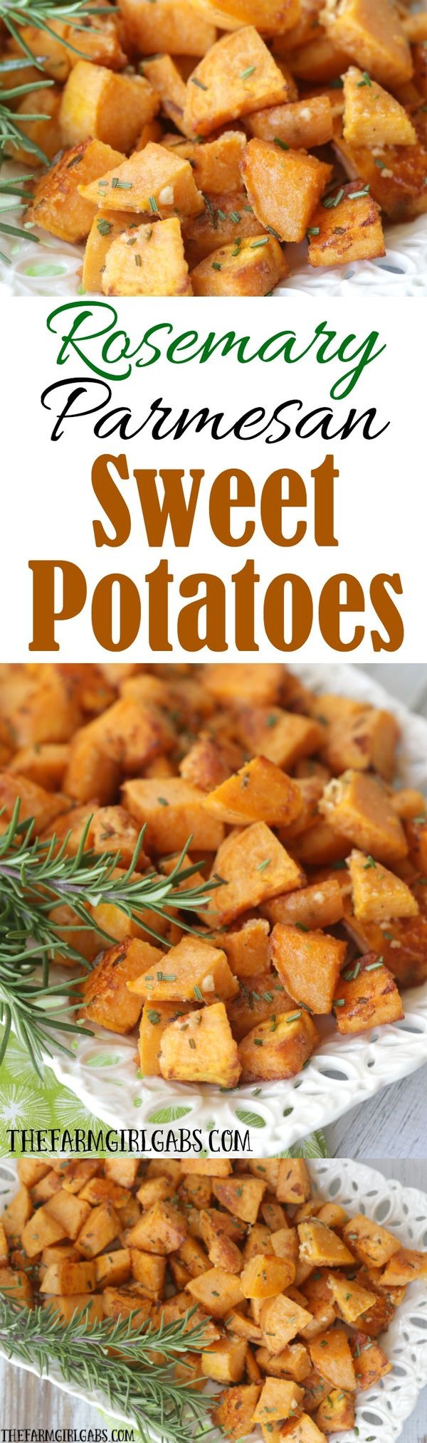 Rosemary Parmesan Sweet Potatoes