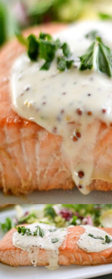 Salmon with Creole Mustard Sauce