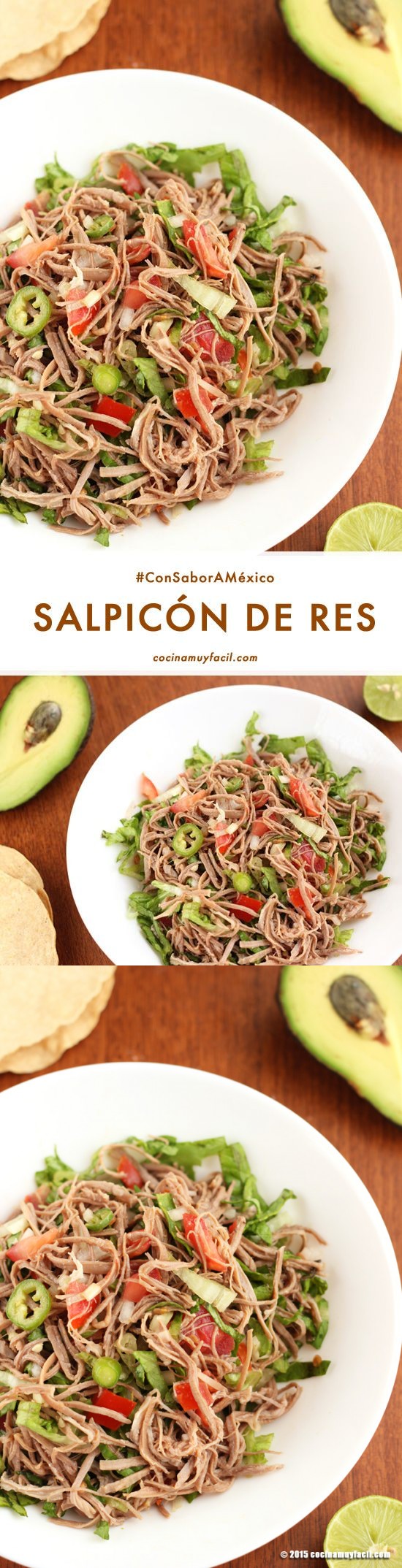 Salpicón de res. Receta