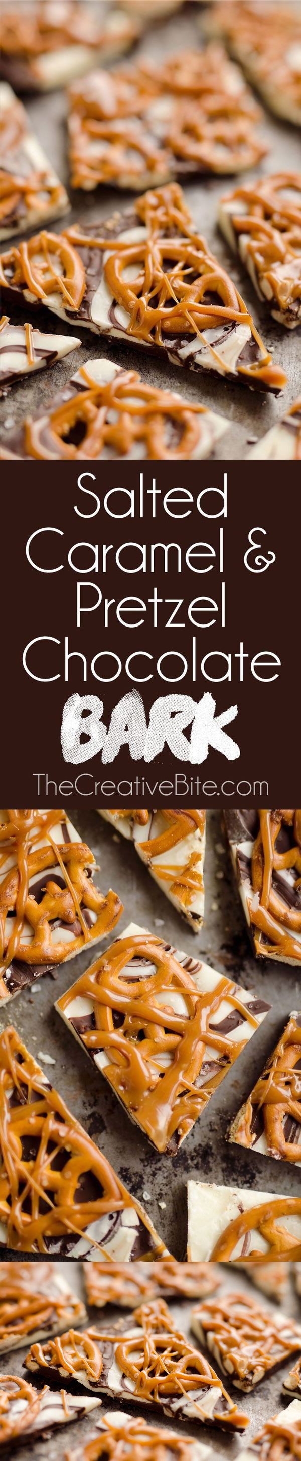 Salted Caramel & Pretzel Chocolate Bark + GIVEAWAY