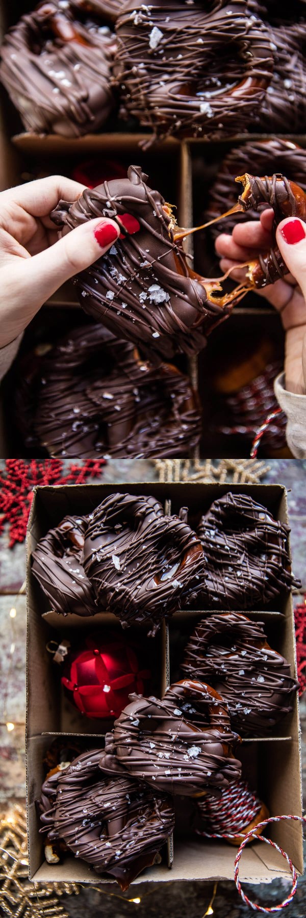 Salted Caramel Chocolate Covered Pretzels