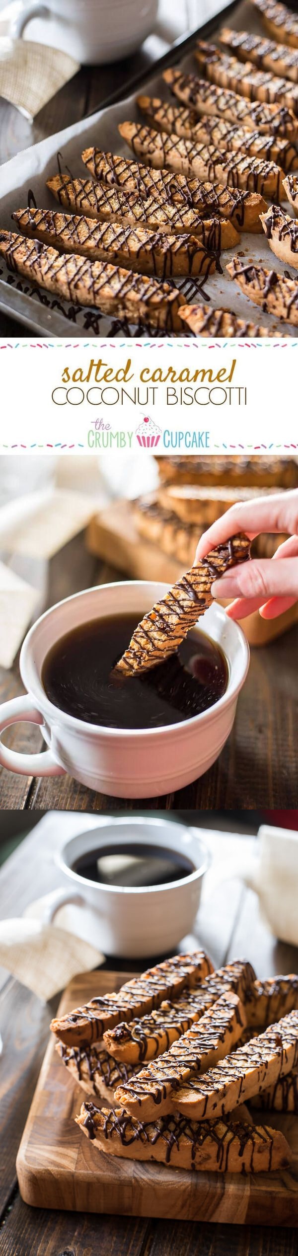 Salted Caramel Coconut Biscotti