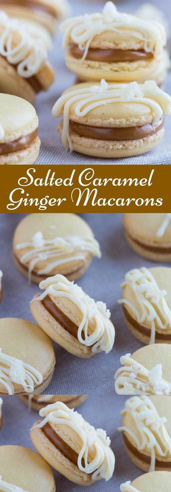 Salted Caramel Ginger Macarons