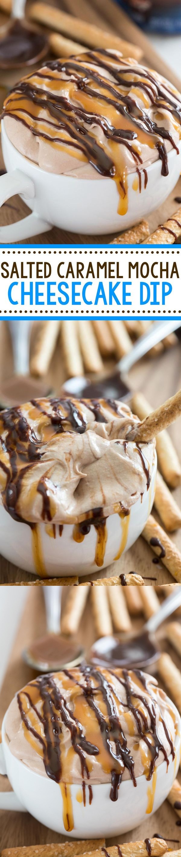 Salted Caramel Mocha Cheesecake Dip