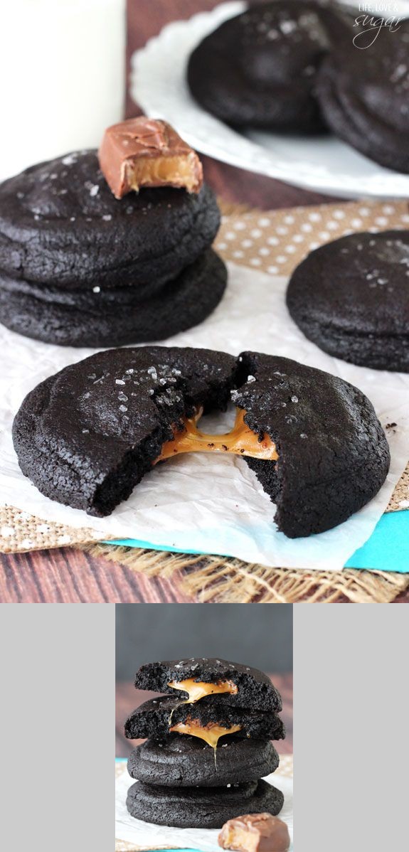 Salted Caramel Stuffed Chocolate Cookies