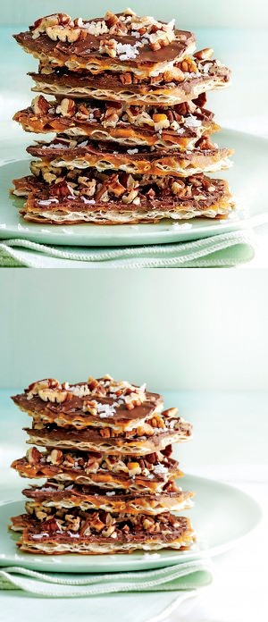 Salted Chocolate Matzo Toffee