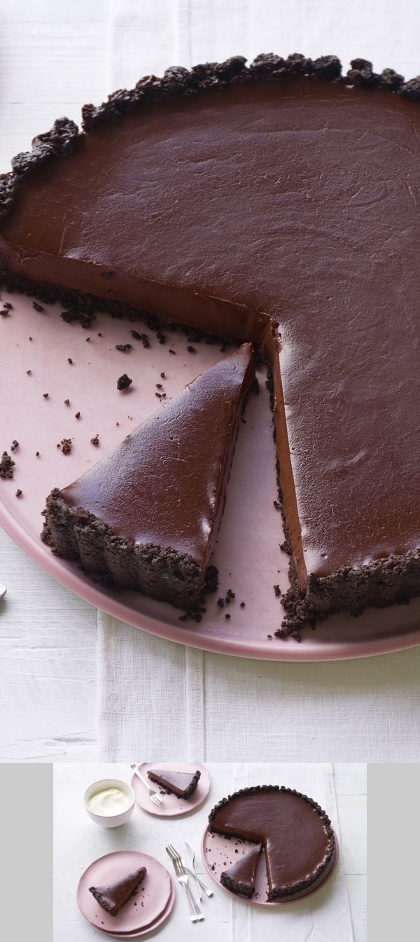 Salted chocolate tart