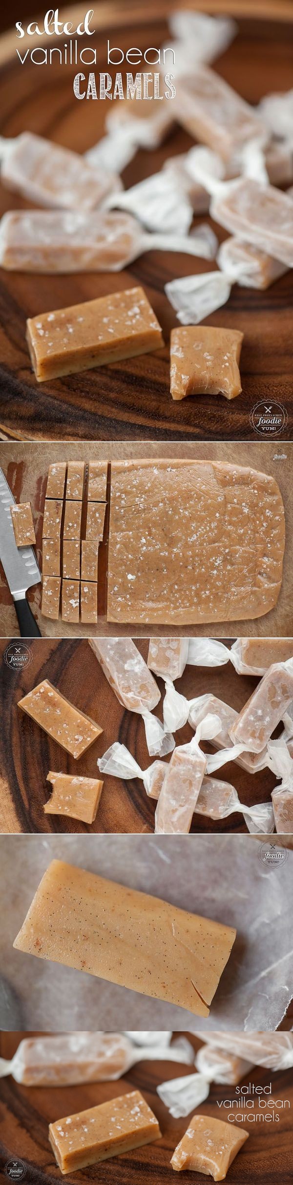 Salted Vanilla Bean Caramels