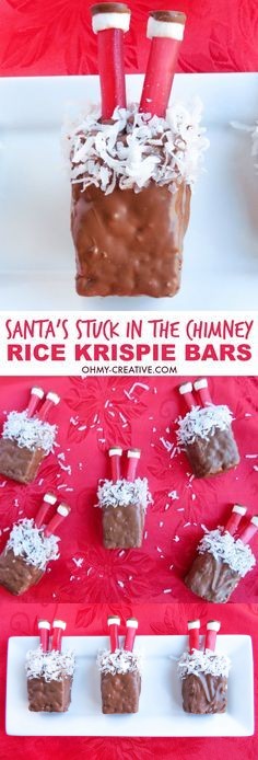 Santa’s Stuck In The Chimney Rice Krispie Bars