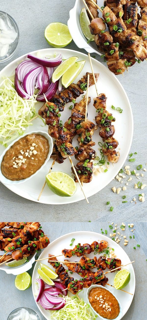 Satay Chicken with Restaurant Style Peanut Sauce (Indonesian/Bali style