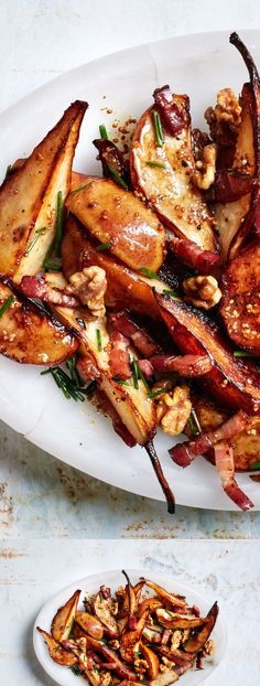 Sautéed Pears with Bacon and Mustard Dressing