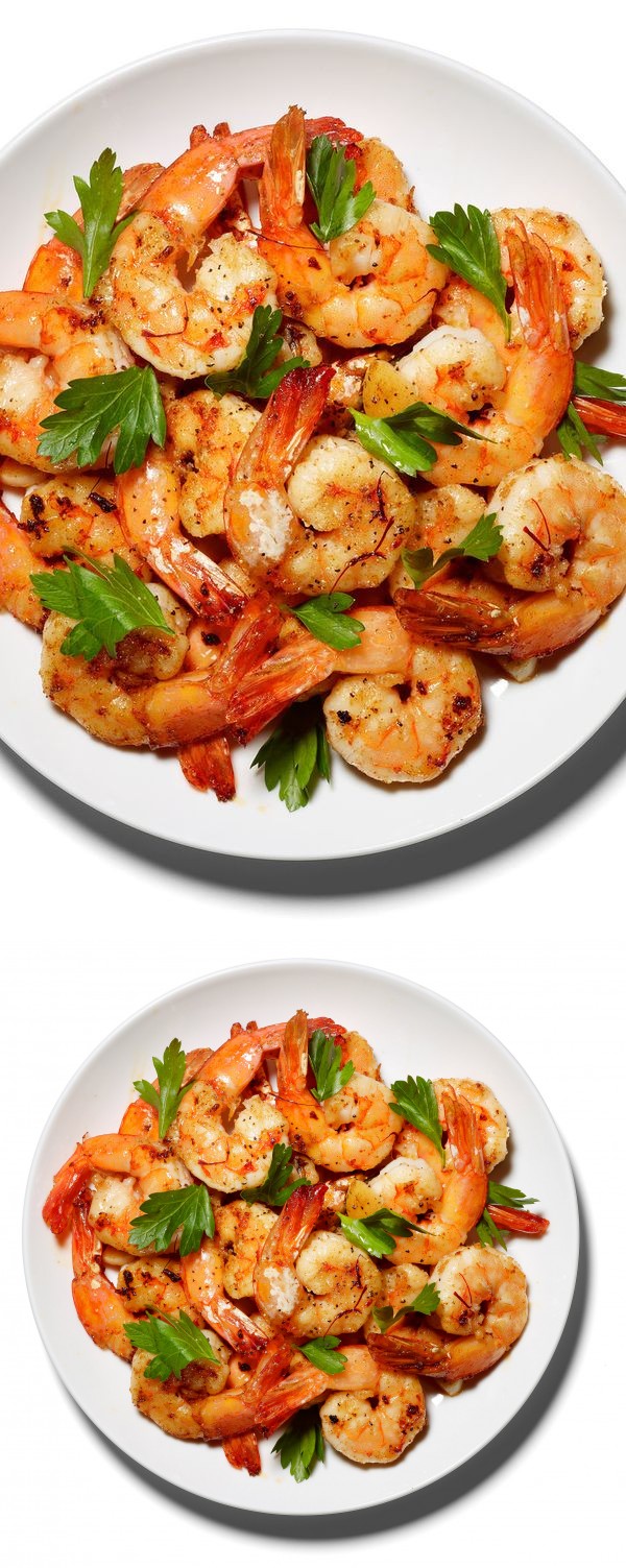 Sautéed Shrimp With Garlic and Saffron