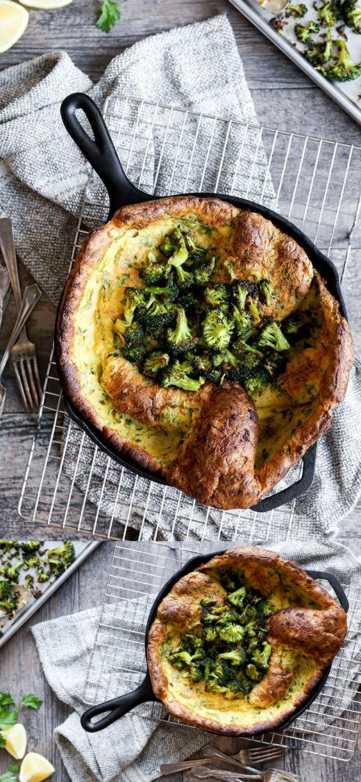 Savory Dutch Baby with Roasted Broccoli