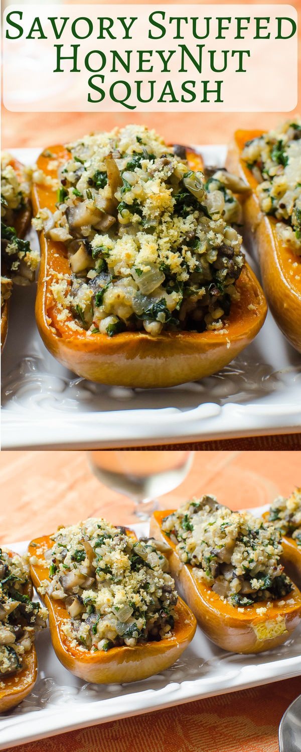 Savory Stuffed Honeynut Squash