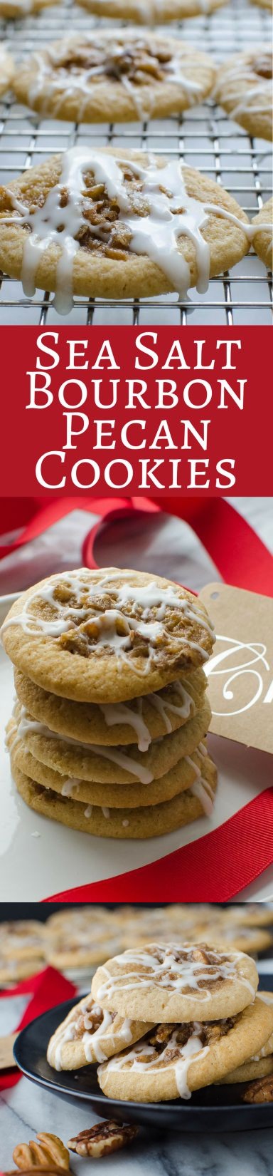 Sea Salt Bourbon Pecan Cookies