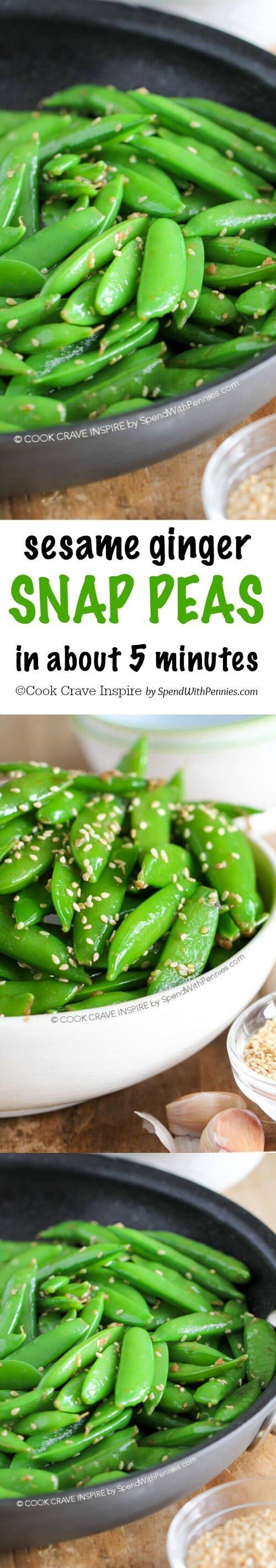 Sesame Garlic Snap Peas