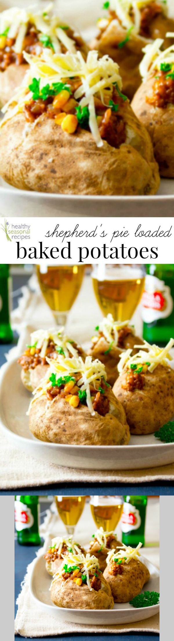 Shepherd pie loaded baked potatoes