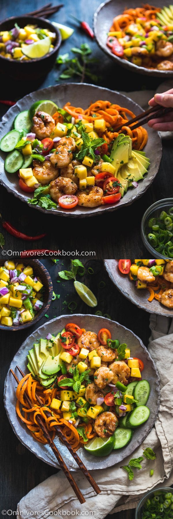 Shrimp Salad Bowl with Mango Salsa