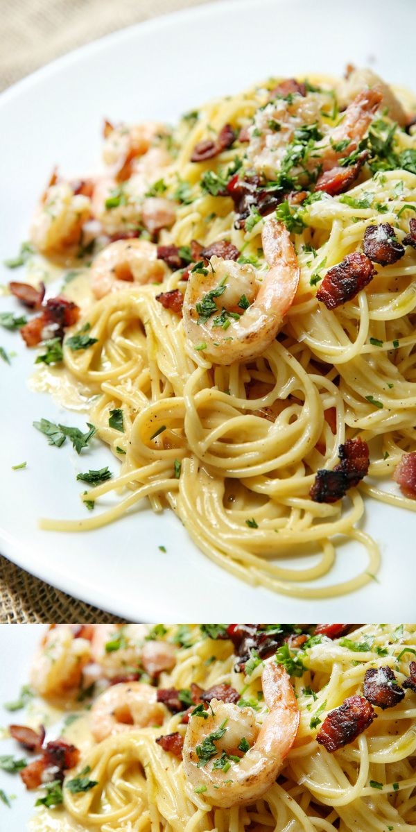 Shrimp Spaghetti Carbonara