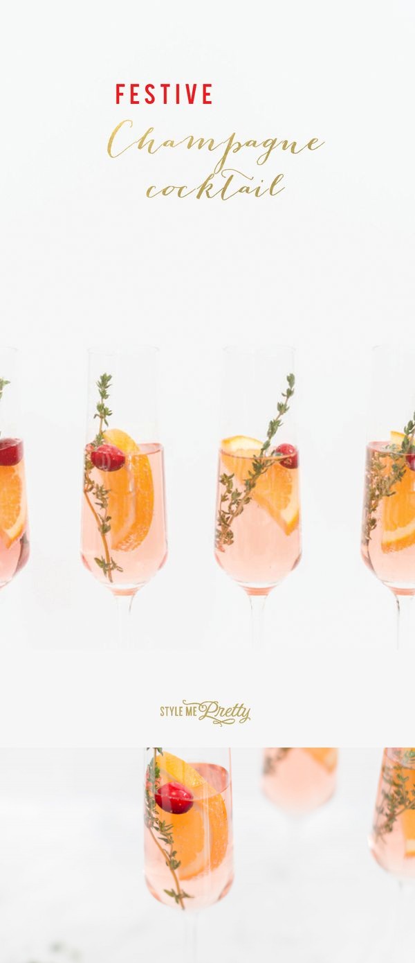 Simple and Festive Champagne Cocktail