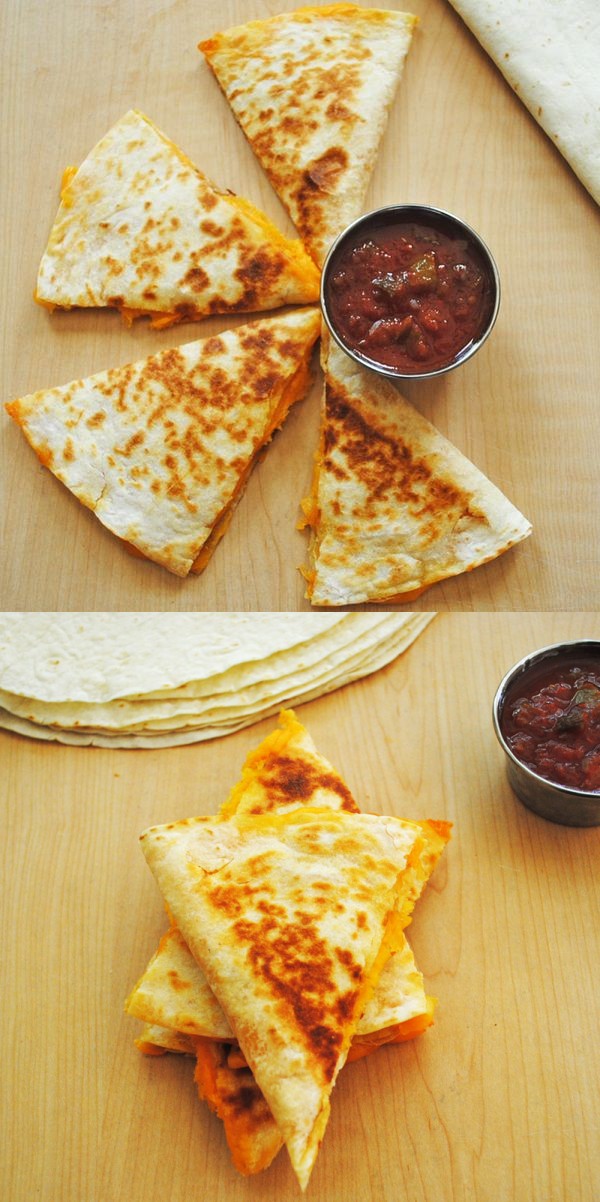 Simple and Quick Cheese Quesadillas